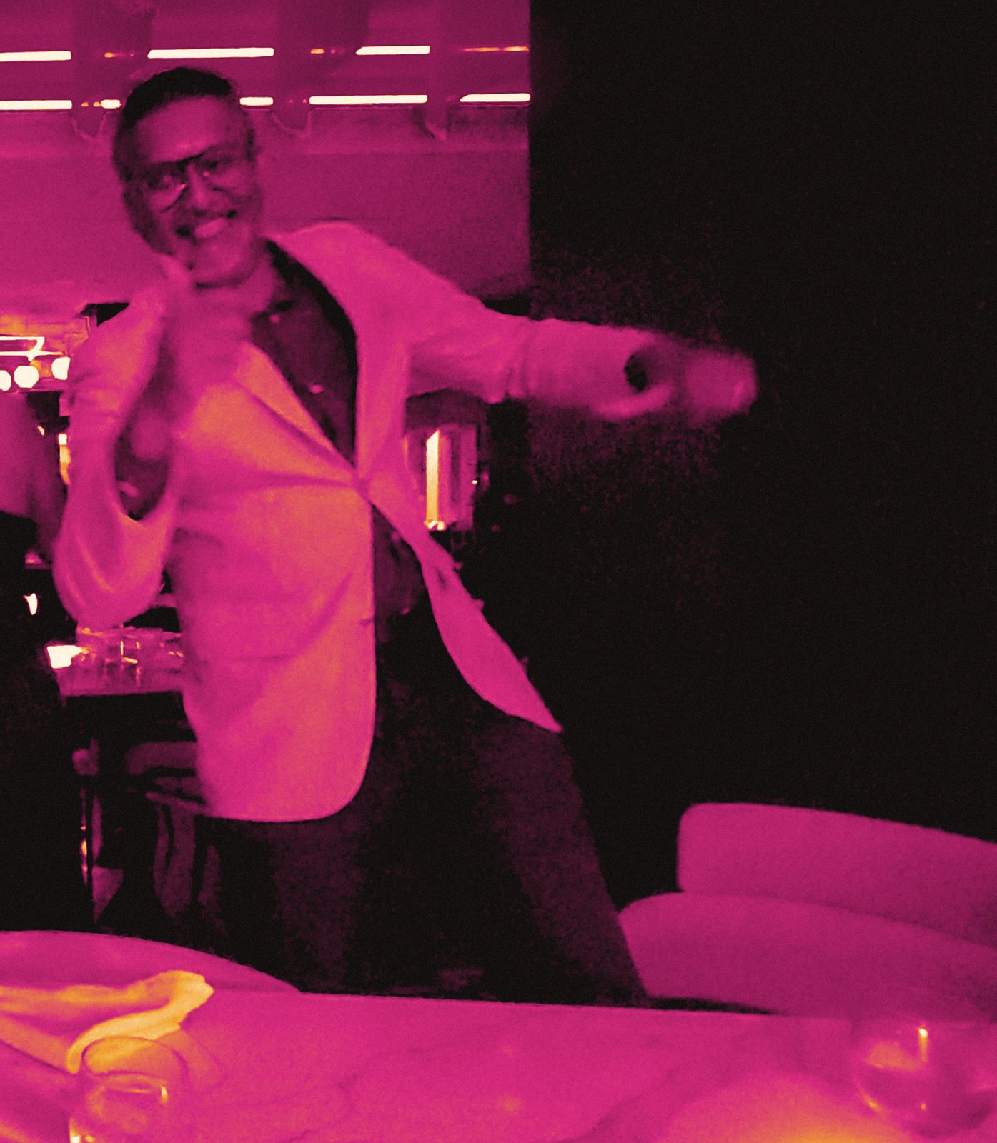 Abhi dancing at a conference evening